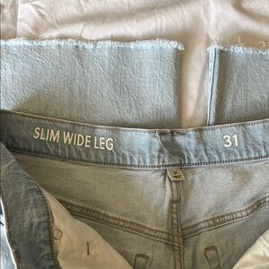 J. Crew Blue Flare Wide Leg Jeans